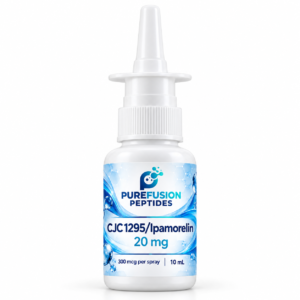 Purefusion CJC1295 Ipamorelin 20 mg, 10 mL white spray bottle, front view